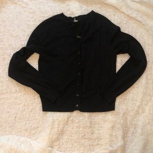 Button Up Sweater with Back Detail